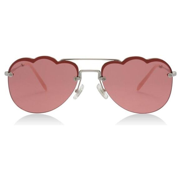 MIU MIU Mirrored Sunglasses MU56US 1BC177 CLOUD main image 4